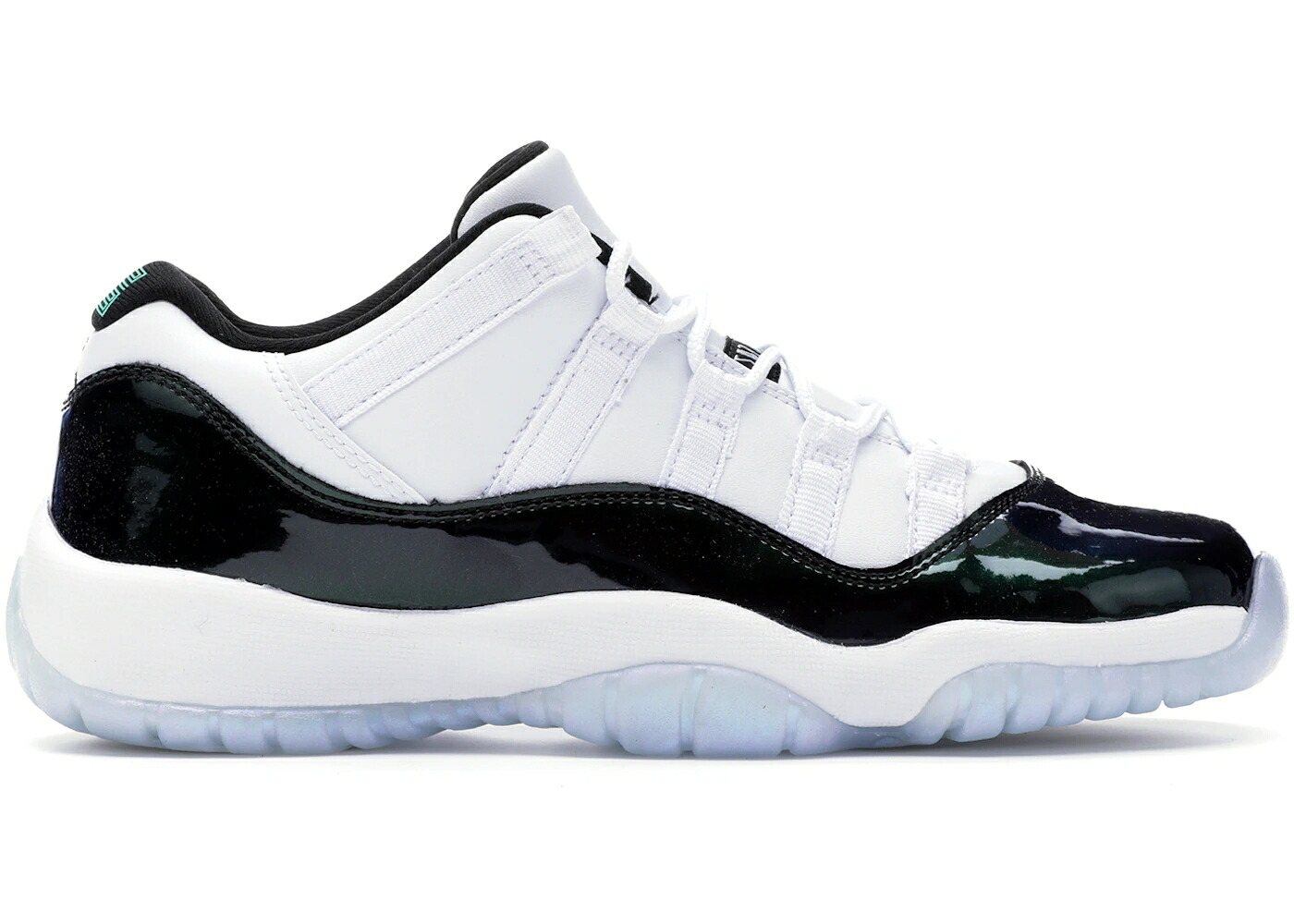 ナイキ ジョーダン 白色 ホワイト 黒色 ブラック ライズ ジュニア キッズ JORDAN 11 RETRO LOW IRIDESCENT (GS) / WHITE BLACK EMERALD RISE ベビー マタニティ スニーカー