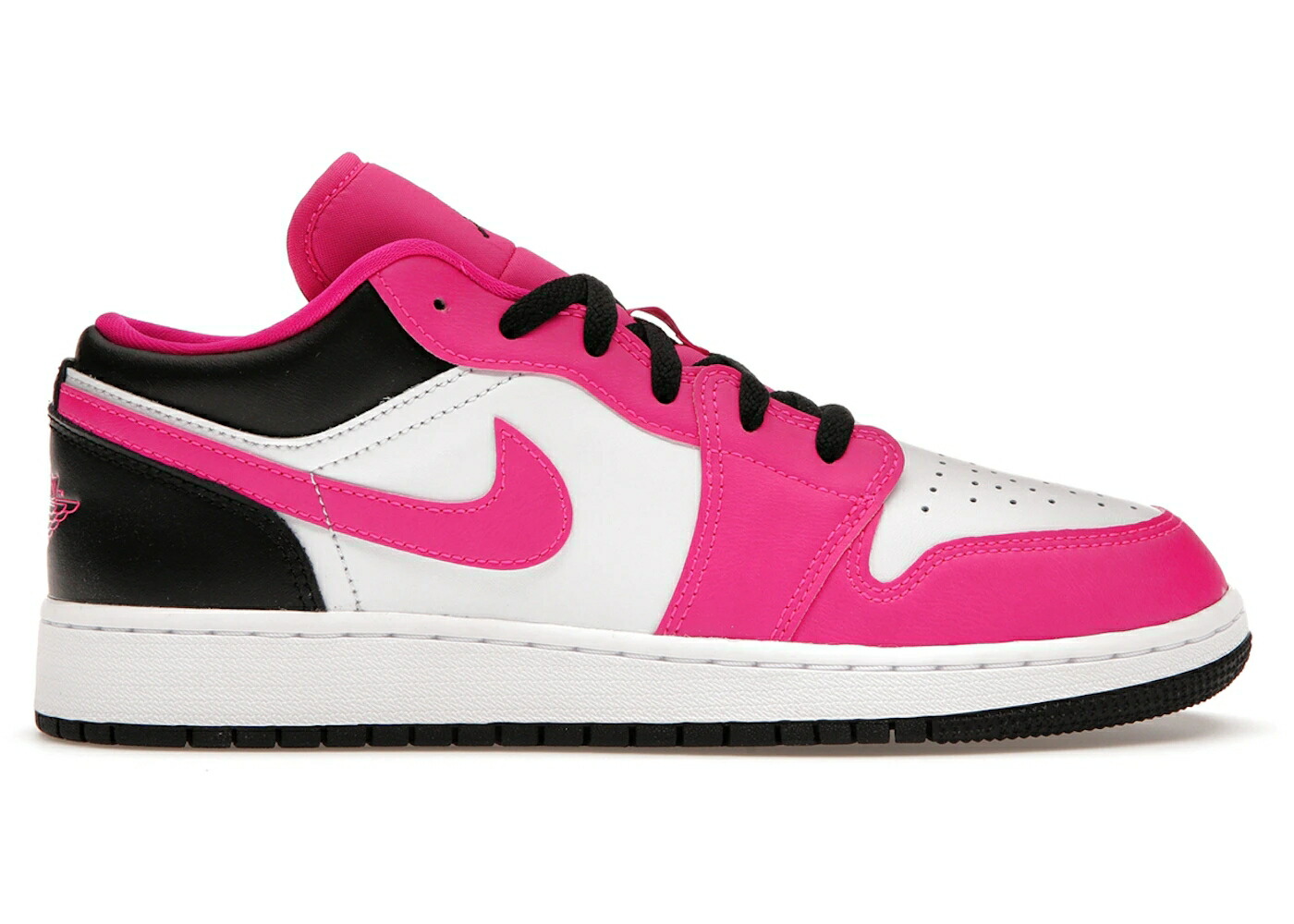 ナイキ ジョーダン ピンク 黒色 ブラック 白色 ホワイト ジュニア キッズ JORDAN 1 LOW FIERCE PINK (GS) / FIERCE PINK BLACK WHITE ベビー マタニティ スニーカー