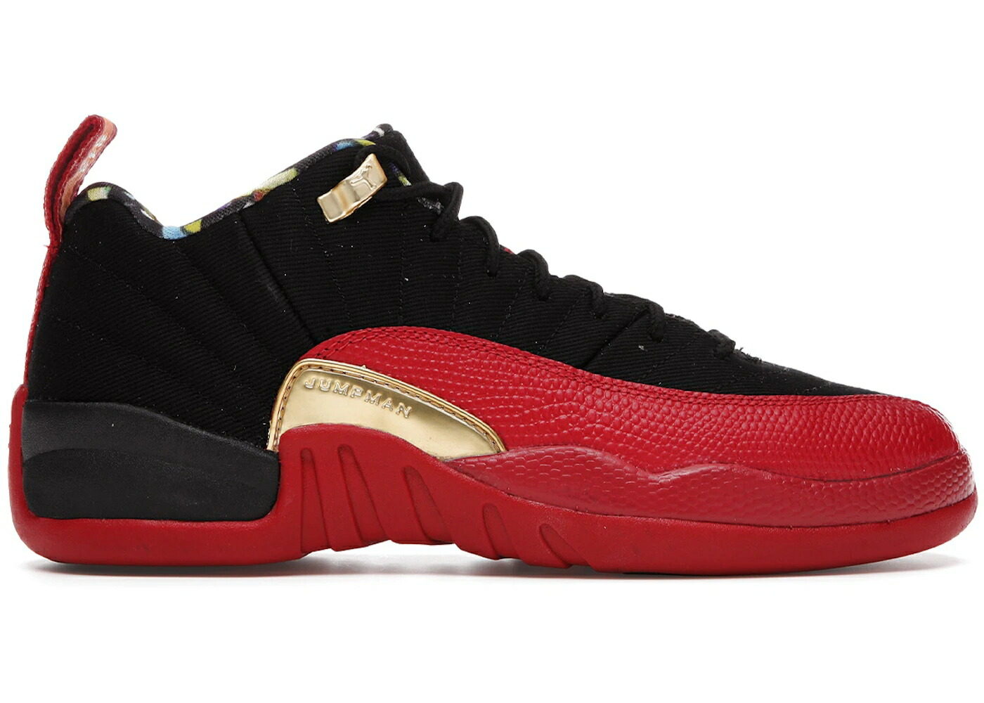 ナイキ ジョーダン 黒いこと 黒いこと 赤 赤いこと ゴールド 御坊っちゃん キッズ JORDAN 12 RETRO LOW SUPER BOWL (GS) / BLACK VARSITY RED METALLIC GOLD もの言う花 マタニティ スニーカー 靴-キッズ・ベビー・マタニティ
