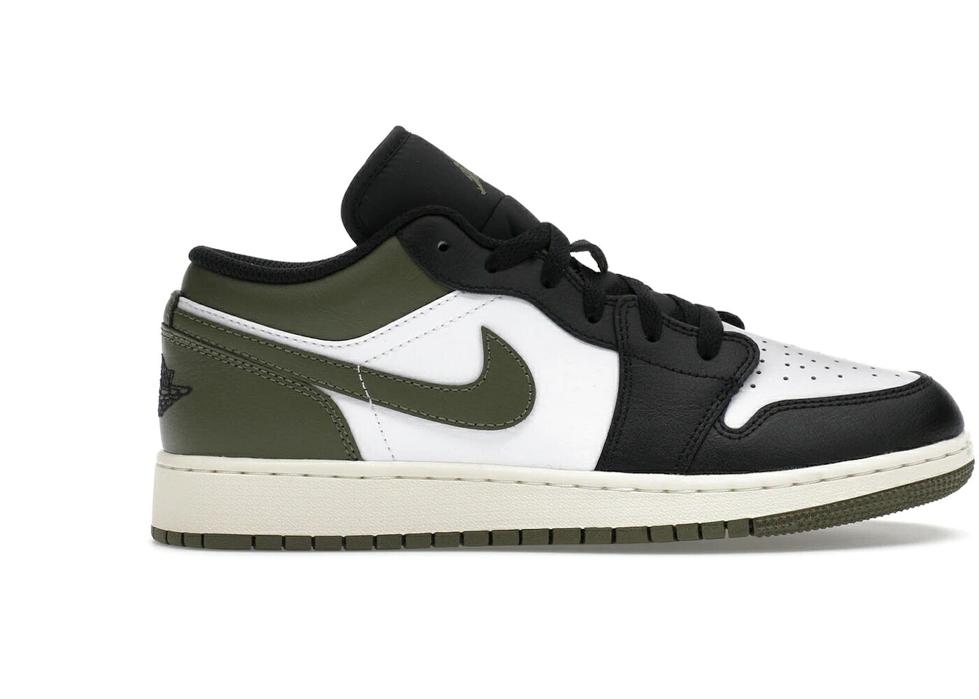 ナイキ ジョーダン 黒いこと 黒いこと オリーブ 白いこと 白いこと 御坊っちゃん キッズ JORDAN 1 LOW BLACK TOE MEDIUM OLIVE (GS) / BLACK MEDIUM OLIVE WHITE もの言う花 マタニティ スニーカー
