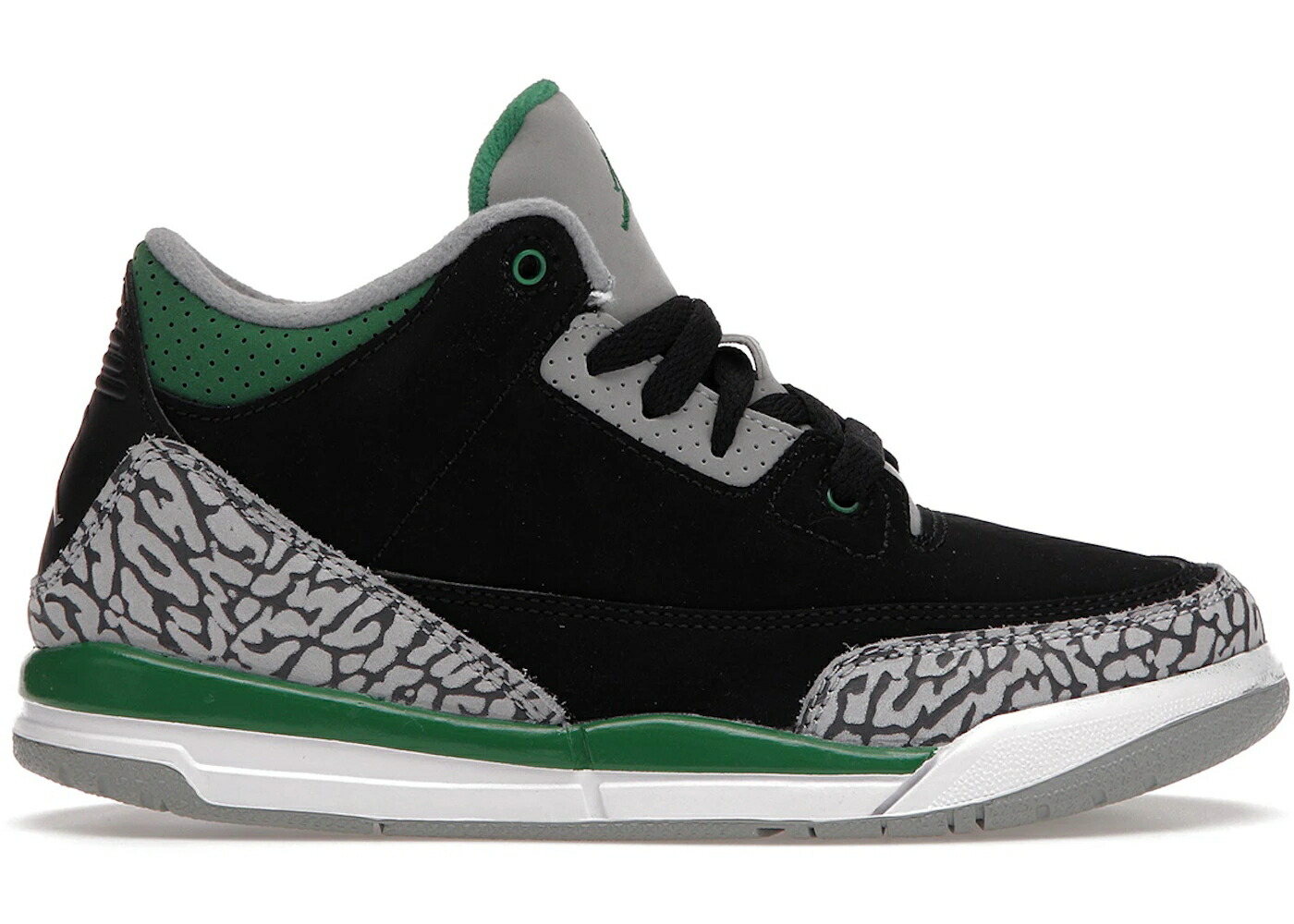ナイキ ジョーダン 緑 グリーン 黒色 ブラック 銀色 シルバー 白色 ホワイト ジュニア キッズ JORDAN 3 RETRO PINE GREEN (PS) / BLACK SILVER WHITE PINE GREEN ベビー マタニティ スニーカー