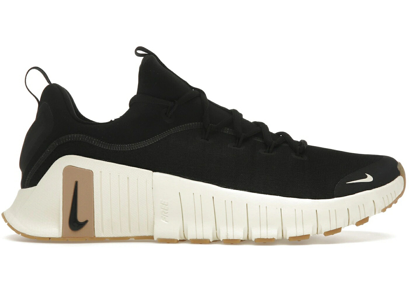 ナイキ フリー 黒色 ブラック 茶色 ブラウン スニーカー メンズ NIKE FREE METCON 6 BLACK GUM LIGHT BROWN / BLACK GUM LIGHT BROWN COCONUT