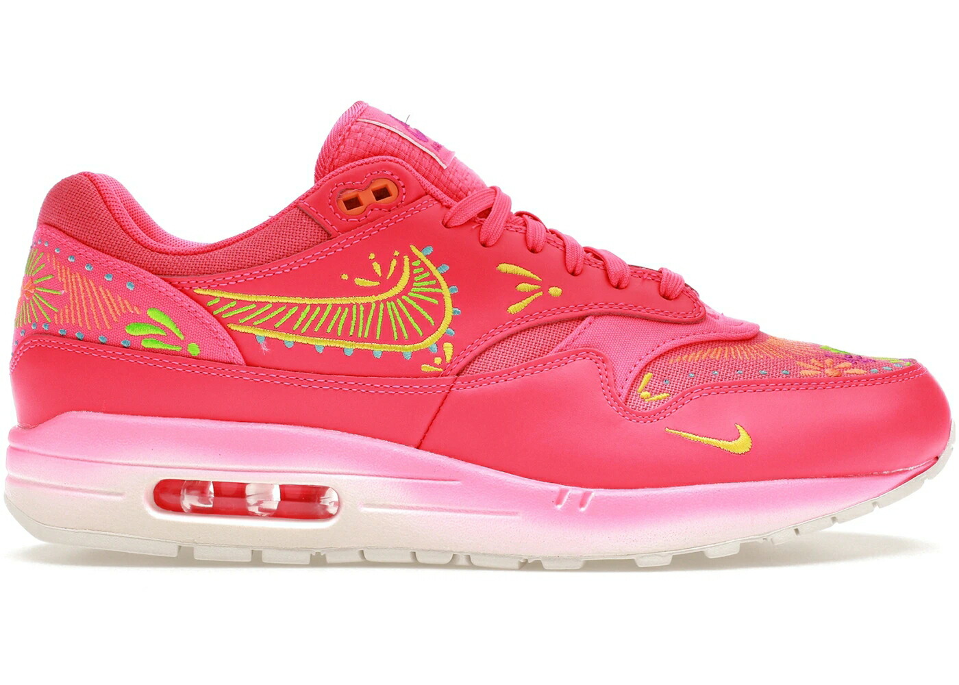 ナイキ マックス ピンク 黄色 イエロー エアマックス スニーカー メンズ NIKE AIR MAX 1 PRM D A DE MUERTOS / HYPER PINK SAIL OPTI YELLOW