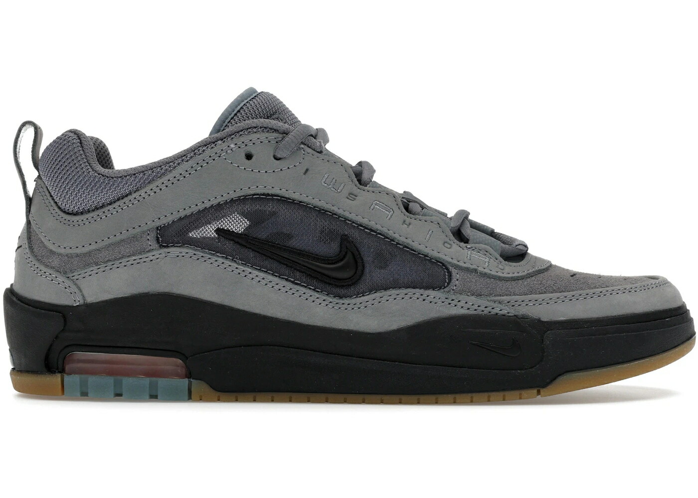 ナイキ エスビー マックス クール 灰色 グレー 黒色 ブラック エアマックス スニーカー メンズ NIKE SB AIR MAX ISHOD ISO COOL GREY BLACK GUM / COOL GREY BLACK