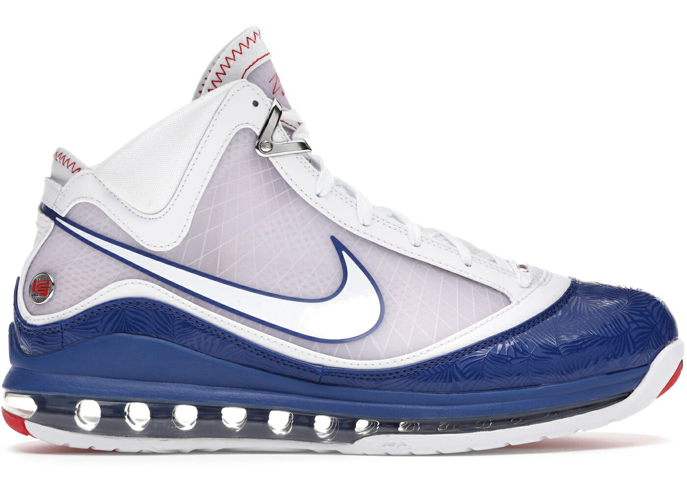 ナイキ レブロン ドジャース 白色 ホワイト ラッシュ 青色 ブルー 赤 レッド ロサンゼルス スニーカー メンズ NIKE LEBRON 7 LOS ANGELES DODGERS / WHITE RUSH BLUE UNIVERSITY RED