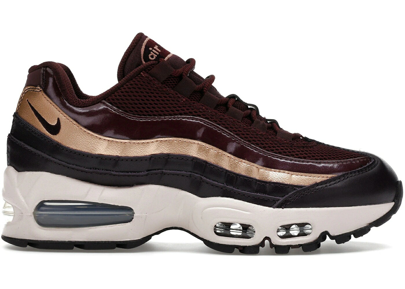 ナイキ マックス バブル ワイン色 バーガンディー 赤 レッド エアマックス WOMEN'S スニーカー レディース NIKE AIR MAX 95 SE BIG BUBBLE BURGUNDY CRUSH (WOMEN'S) / BURGUNDY CRUSH METALLIC RED