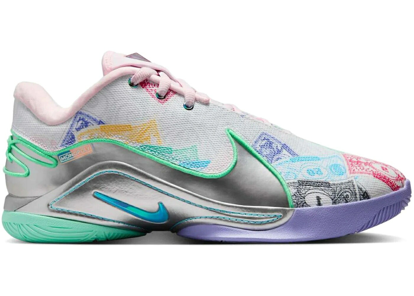 ナイキ レブロン 白色 ホワイト 緑 グリーン ピンク スニーカー メンズ NIKE LEBRON 22 MONOPOLY (SOLID OUTSOLE) / WHITE GREEN GLOW PINK FOAM