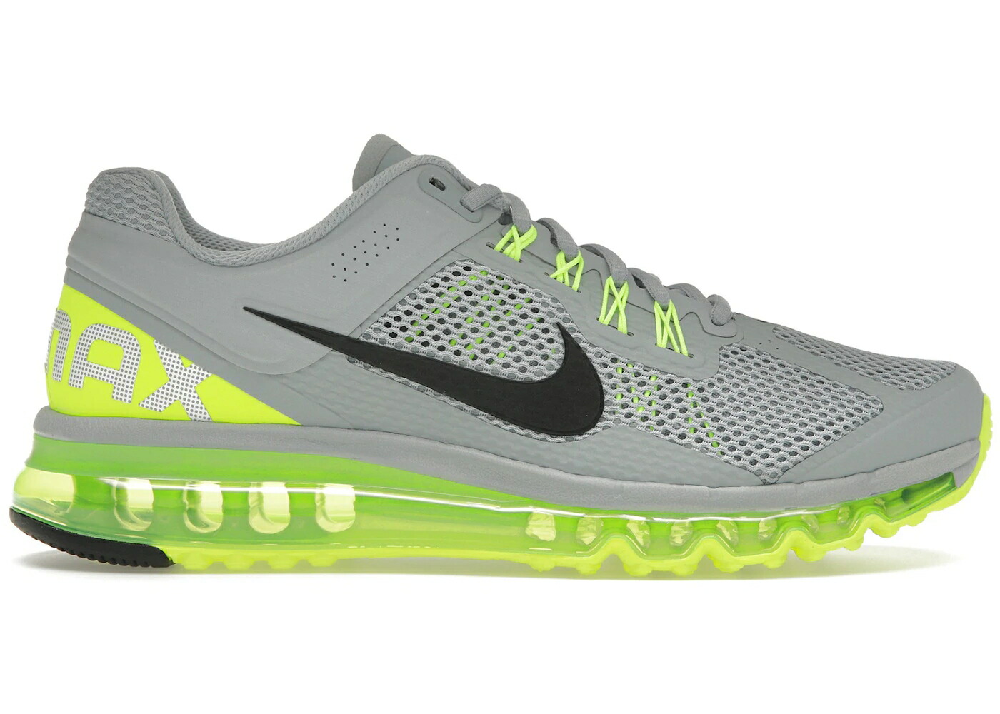 ナイキ マックス 灰色 グレー 黒色 ブラック エアマックス スニーカー メンズ NIKE AIR MAX 2013 WOLF GREY VOLT BLACK / WOLF GREY VOLT BLACK BLACK