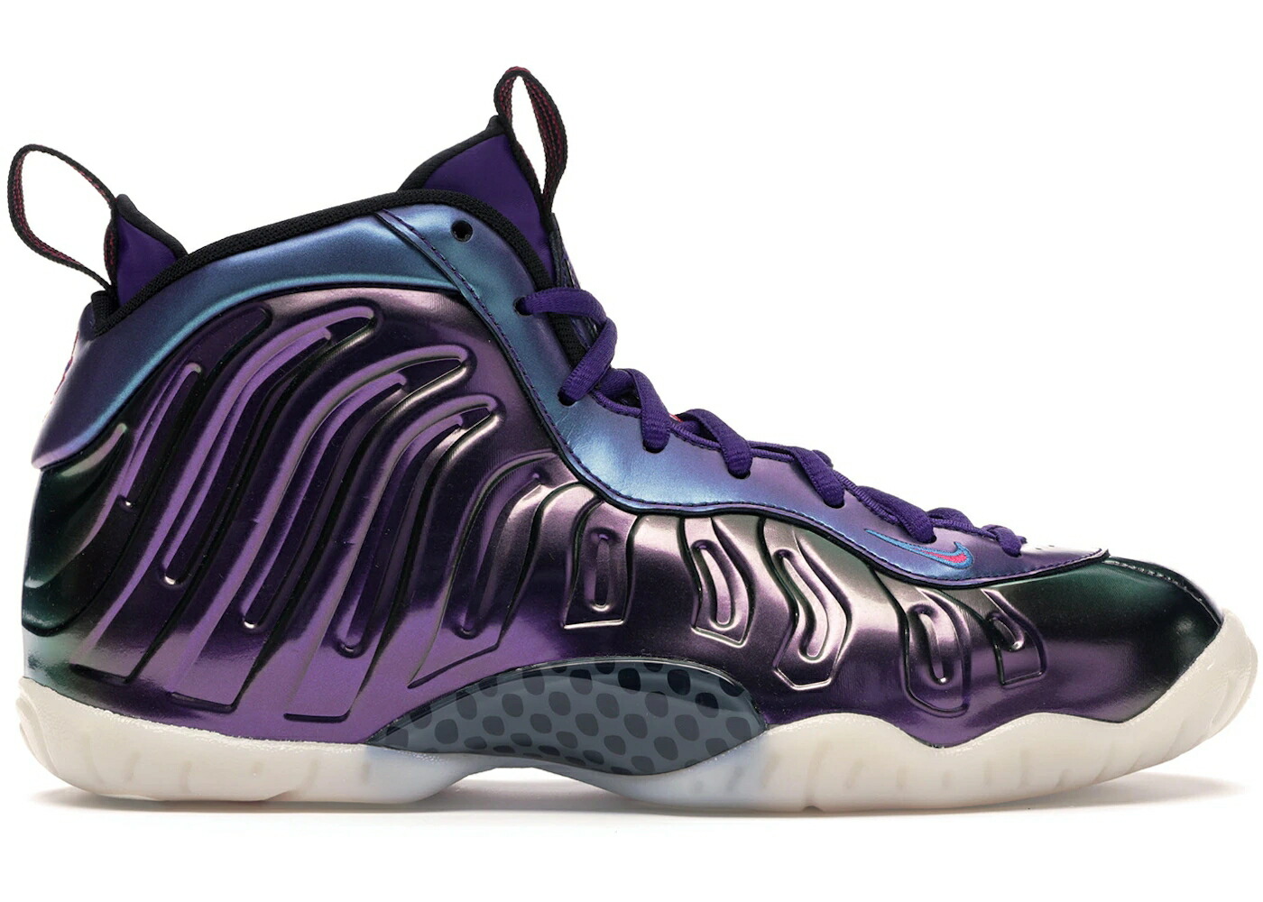 ナイキ フォームポジット 紫 パープル ラッシュ ピンク 青色 ブルー エアフォームポジットワン ジュニア キッズ NIKE AIR FOAMPOSITE ONE IRIDESCENT PURPLE (GS) / RUSH PINK RUSH PINK NEPTUNE BLUE ベビー マ