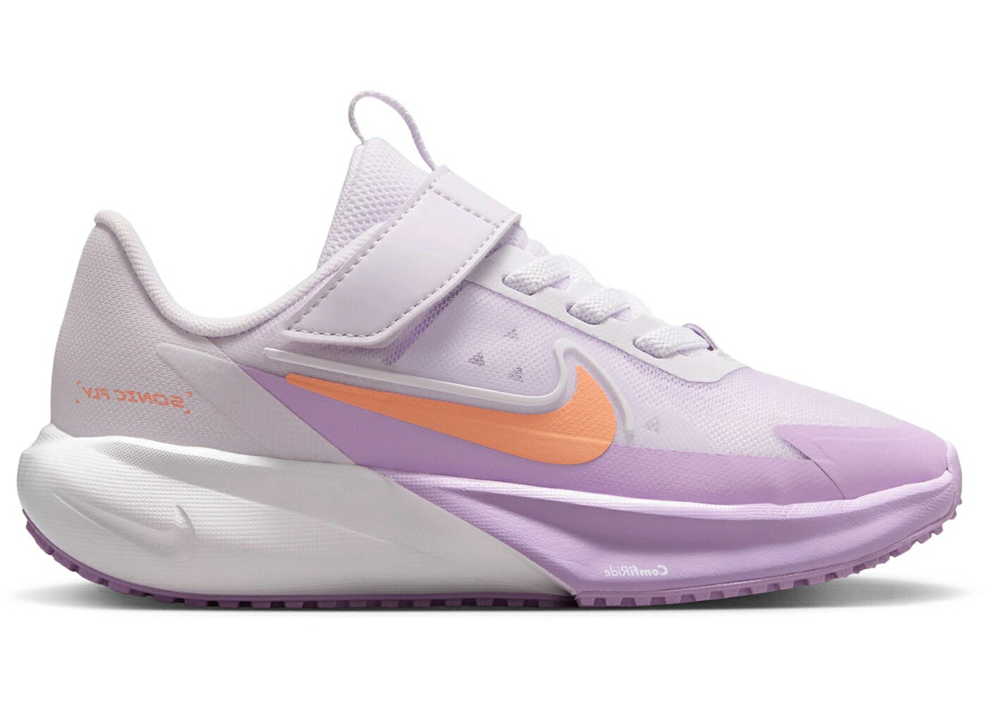 ナイキ NIKE SONIC FLY (PS) キッズ ジュニア スニーカー ホワイト バイオレット 白 紫