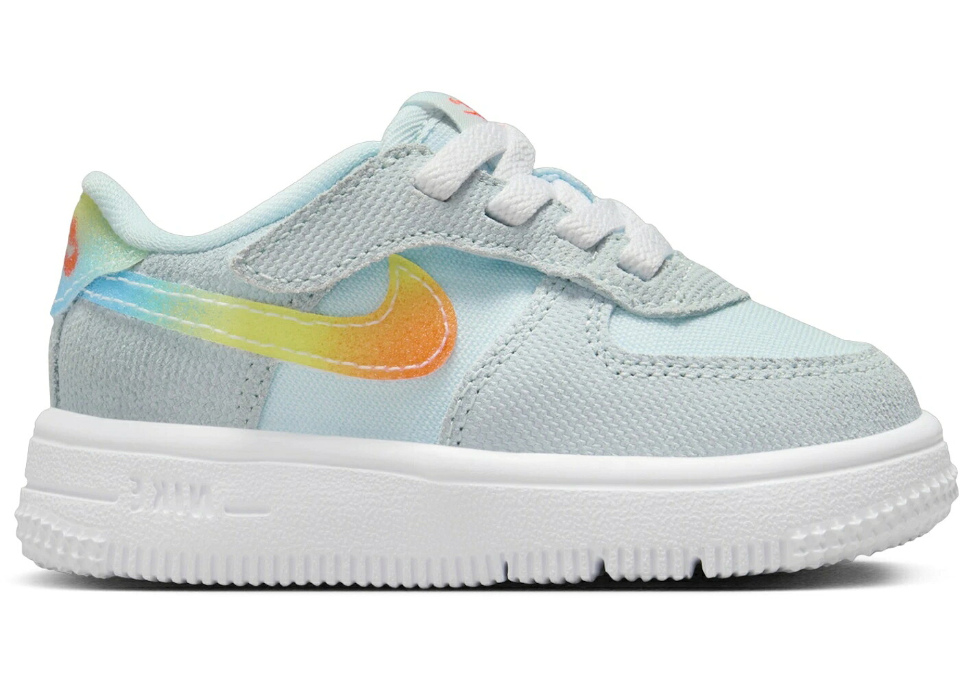 ナイキ 青色 ブルー 橙 オレンジ ジュニア キッズ NIKE FORCE 1 LOW EASYON GLACIER BLUE LIGHT LEMON TWIST AQUARIUS TOTAL ORANGE (I) / GLACIER BLUE LIGHT LEMON TWIST|スニケス