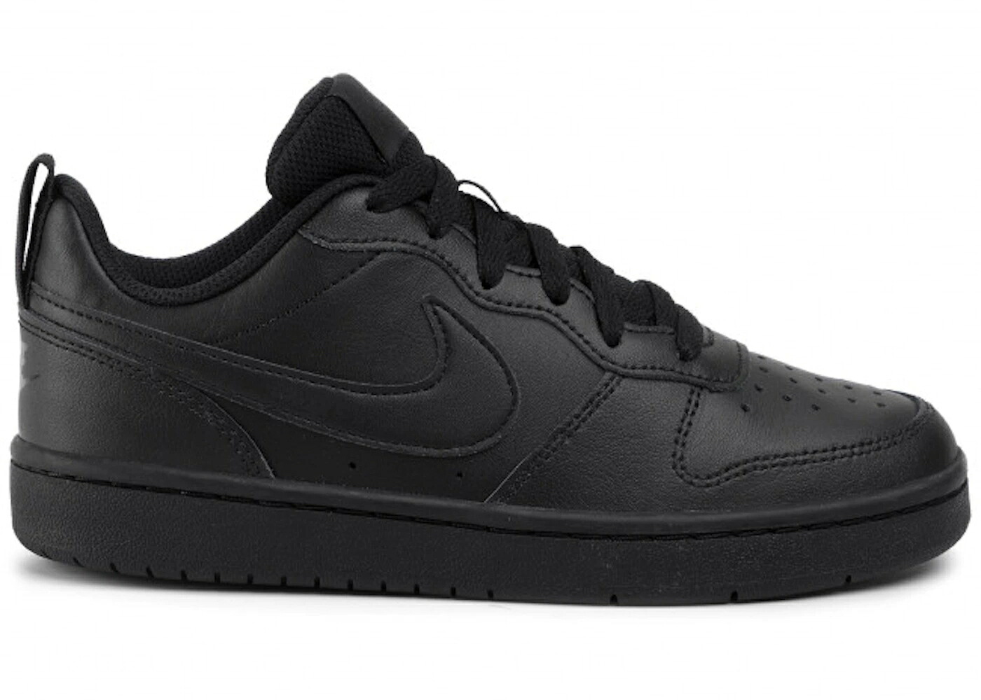ナイキ 厚地の外套 黒いこと 黒いこと コートバーロウ 御坊っちゃん キッズ NIKE COURT BOROUGH LOW 2 BLACK (GS) / BLACK BLACK BLACK もの言う花 マタニティ スニーカー