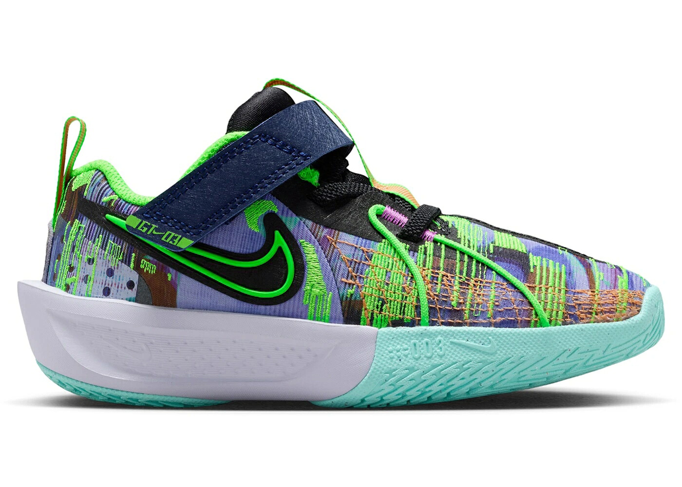ナイキ 紫 バイオレット 緑 グリーン ストライク 青色 ブルー ジュニア キッズ NIKE GT CUT 3 HYPER VIOLET GREEN STRIKE (PS) / BLUE VOID HYPER VIOLET BLEACHED ベビー マタニティ スニーカー