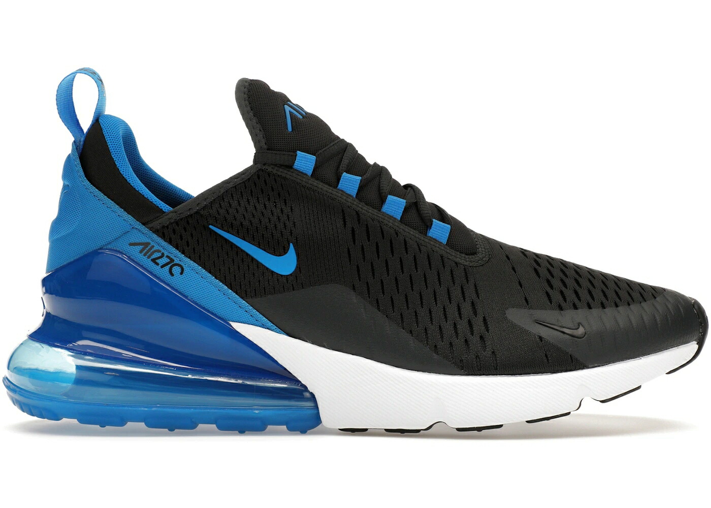 ナイキ マックス 青み 青色 黒いこと 黒いこと 白いこと 白いこと 大気圏マックス スニーカー メンズ NIKE AIR MAX 270 ANTHRACITE PHOTO BLUE / ANTHRACITE BLACK WHITE PHOTO