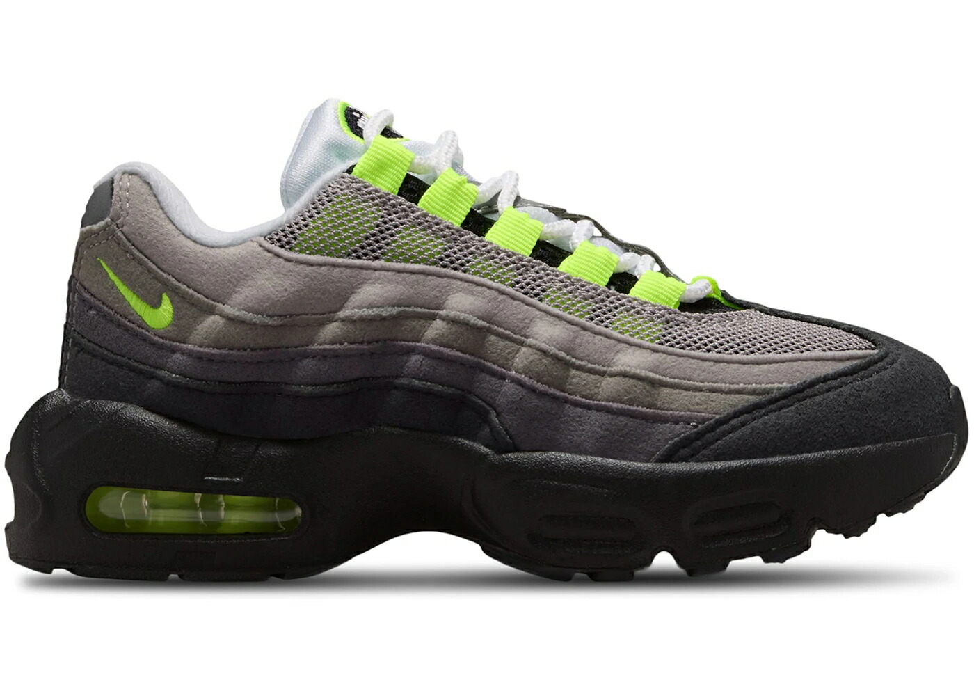 ナイキ マックス 黒色 ブラック 黄色 イエロー クール 灰色 グレー エアマックス ジュニア キッズ NIKE AIR MAX 95 NEON (2026) (PS) / BLACK NEON YELLOW COOL GREY ベビー マタニティ スニーカー