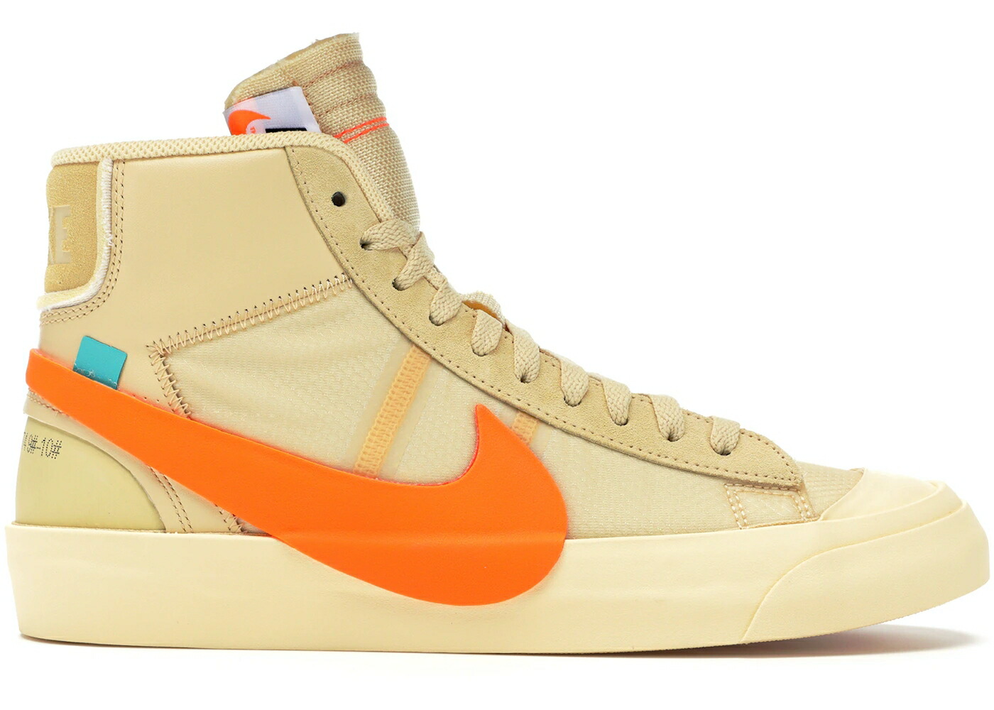 ナイキ ブレイザー ミッド オフホワイト 橙 オレンジ HALLOW'S スニーカー メンズ NIKE BLAZER MID OFF-WHITE ALL / CANVAS TOTAL ORANGE PALE VANILLA