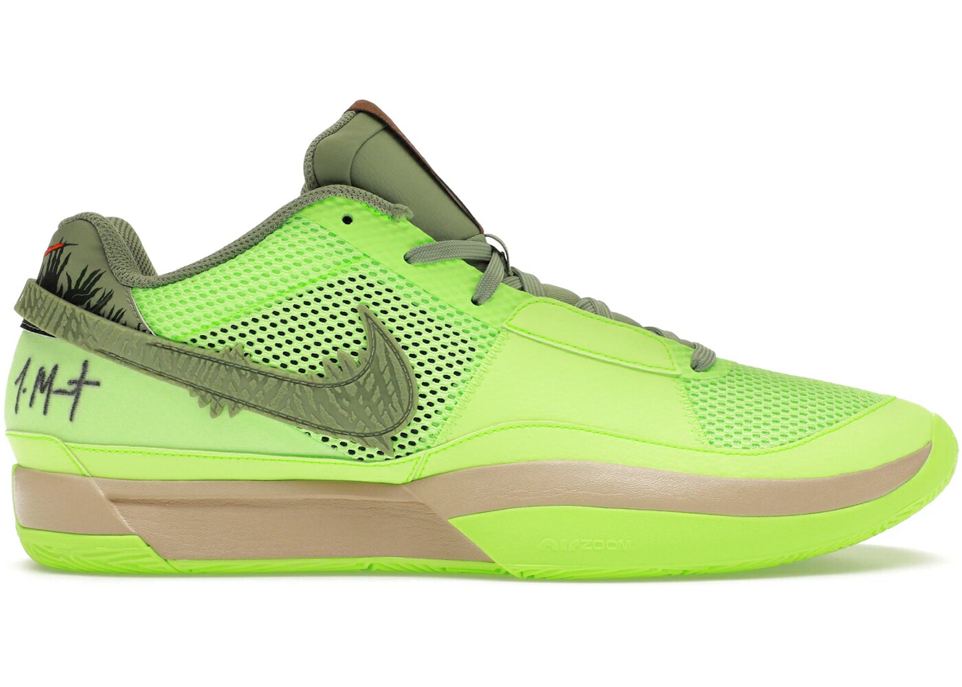 ナイキ ライム ブラスト 緑 グリーン 黒色 ブラック スニーカー メンズ NIKE JA 1 HALLOWEEN ZOMBIE / LIME BLAST OIL GREEN BLACK HEMP