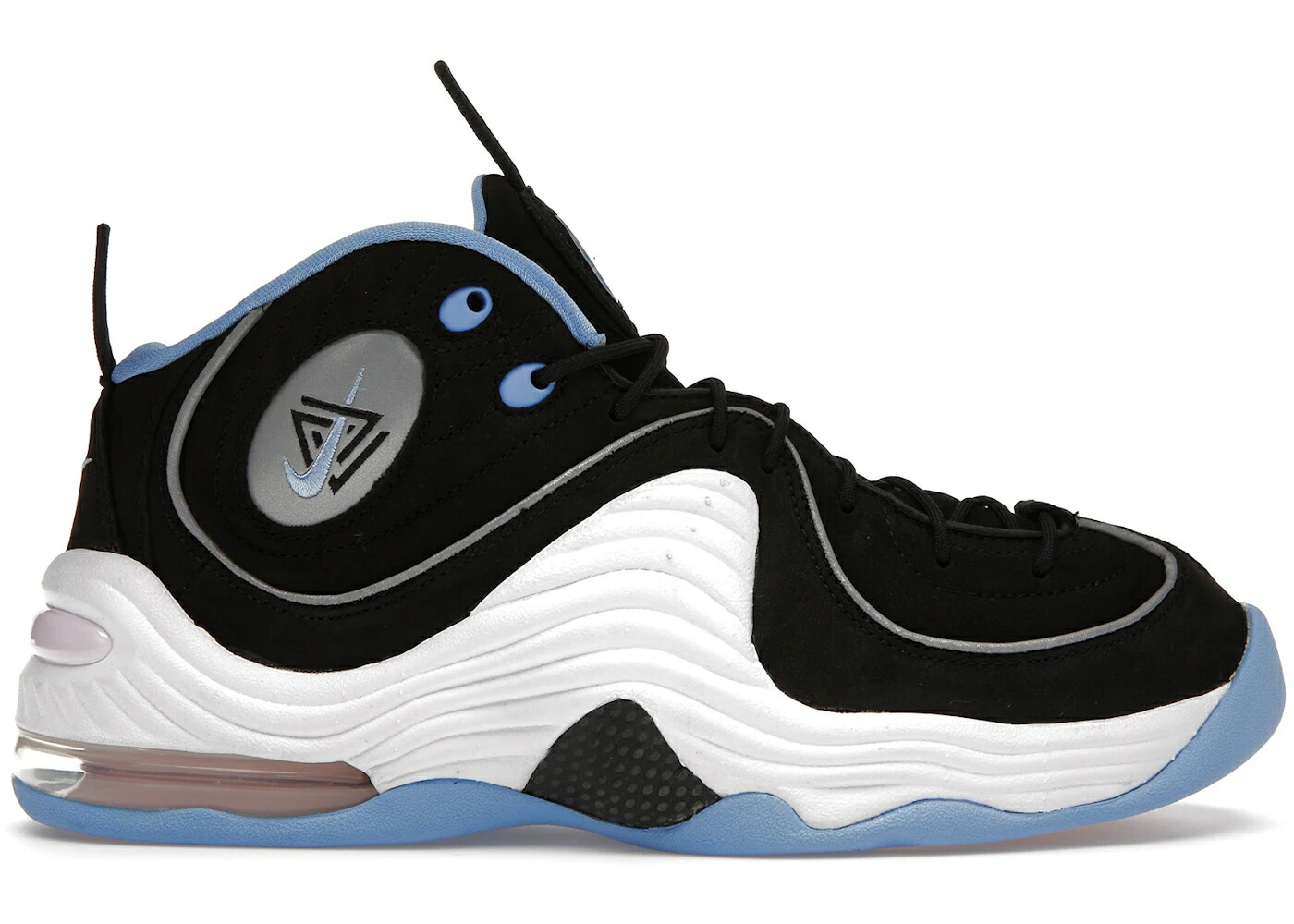ナイキ ペニー 黒色 ブラック 青色 ブルー 白色 ホワイト エアペニー スニーカー メンズ NIKE AIR PENNY 2 SOCIAL STATUS PLAYGROUND BLACK / BLACK UNIVERSITY BLUE WHITE