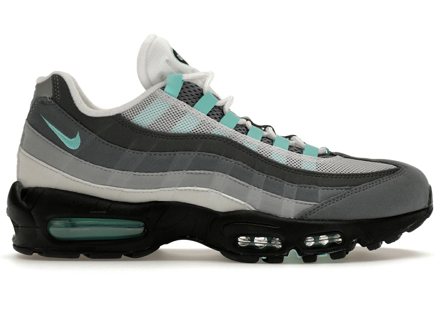ナイキ マックス 白色 ホワイト 灰色 グレー エアマックス スニーカー メンズ NIKE AIR MAX 95 HYPER TURQUOISE / WHITE HYPER TURQUOISE IRON GREY