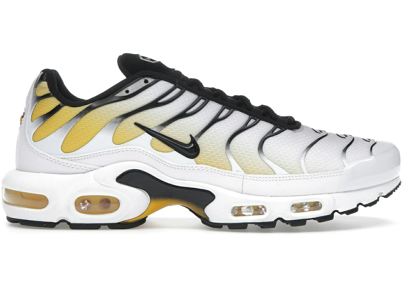 ナイキ マックス 白いこと 白いこと 黒いこと 黒いこと エアマックスプラス スニーカー メンズ NIKE AIR MAX PLUS WHITE VARSITY MAIZE BLACK / WHITE VARSITY MAIZE BLACK