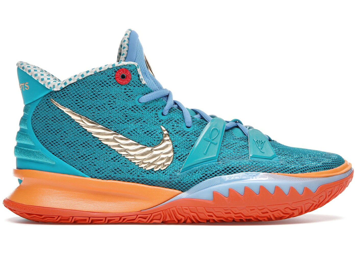 ナイキ カイリー 橙 オレンジ色 スニーカー メンズ NIKE KYRIE 7 CONCEPTS HORUS (SPECIAL BOX) / TEAL ORANGE ICE