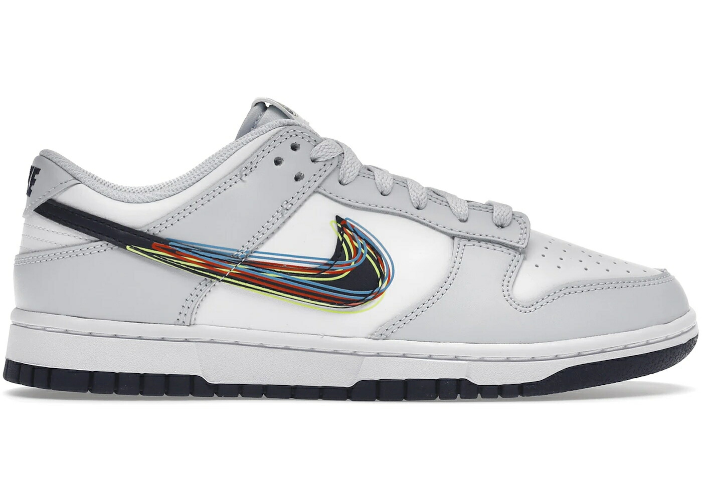 ナイキ ダンク スウッシュ スウォッシュ 白色 ホワイト 青色 ブルー ダンクロー スニーカー メンズ NIKE DUNK LOW 3D SWOOSH / WHITE BLACKENED BLUE VOLT