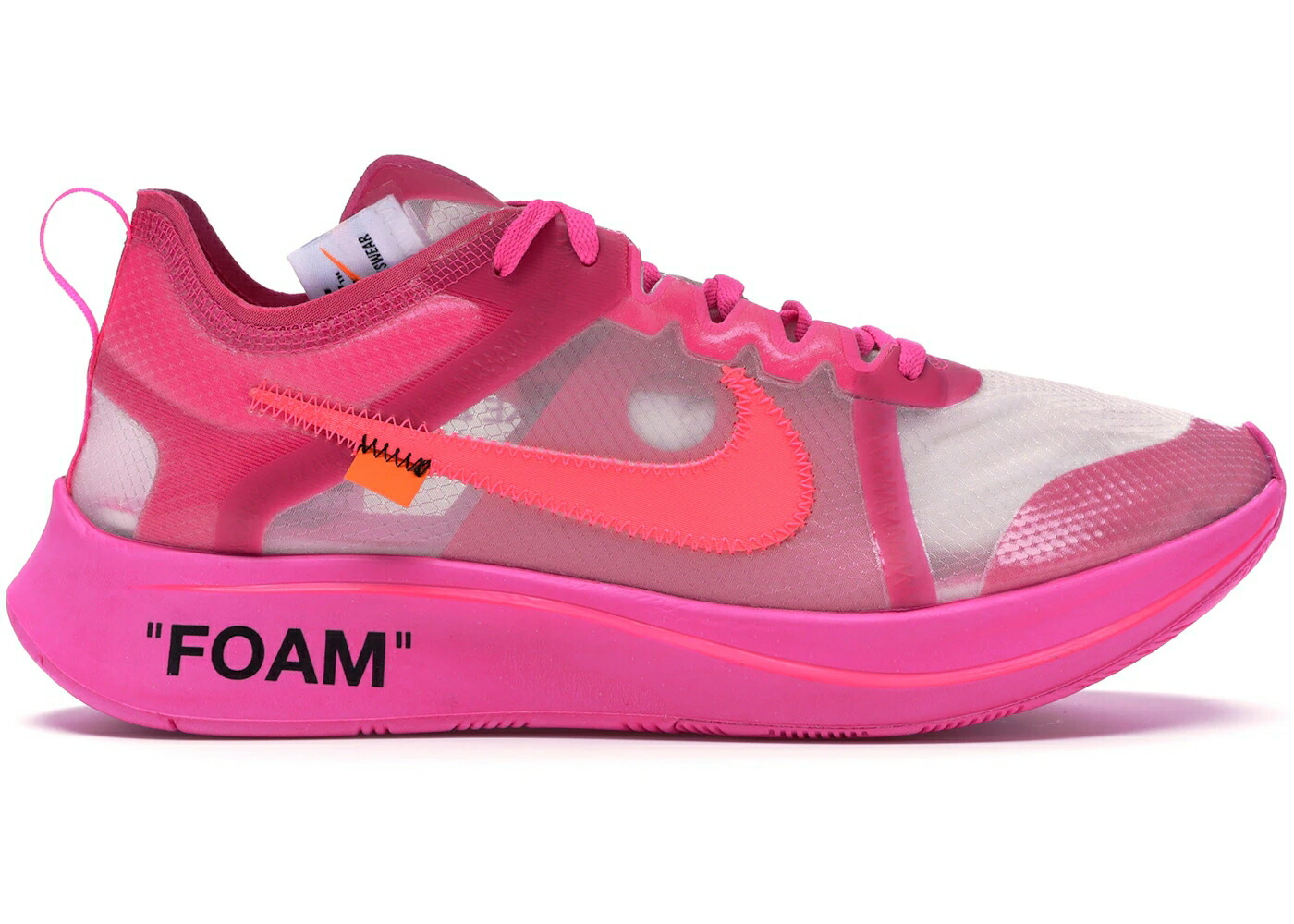 ナイキ ズーム オフホワイト ピンク ズームフライ スニーカー メンズ NIKE ZOOM FLY OFF-WHITE PINK / TULIP PINK RACER PINK