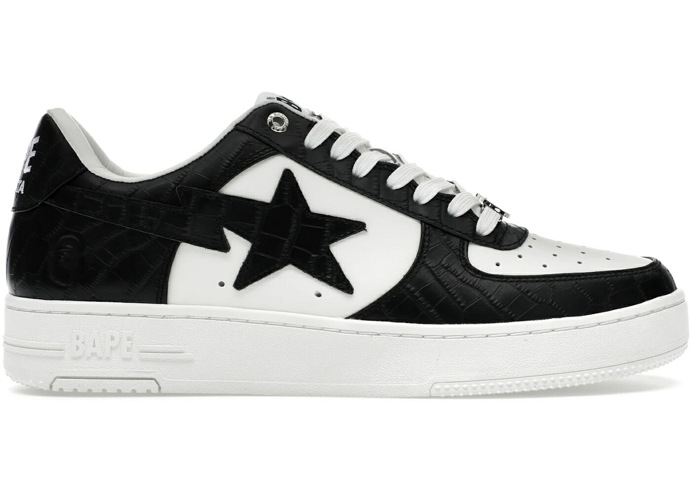 ベイプ 黒色 ブラック 白色 ホワイト #3 スニーカー メンズ BAPE A BATHING APE STA BLACK / BLACK WHITE