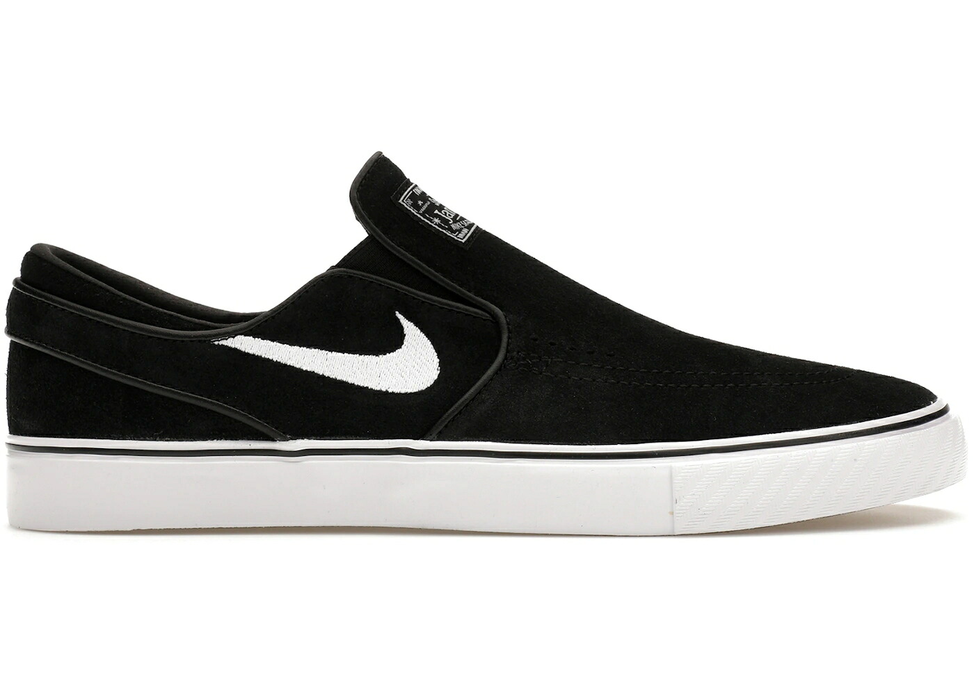 ナイキ エスビー 黒色 ブラック 白色 ホワイト JANOSKI+ スニーカー メンズ NIKE SB STEFAN SLIP BLACK WHITE / BLACK BLACK WHITE|スニケス