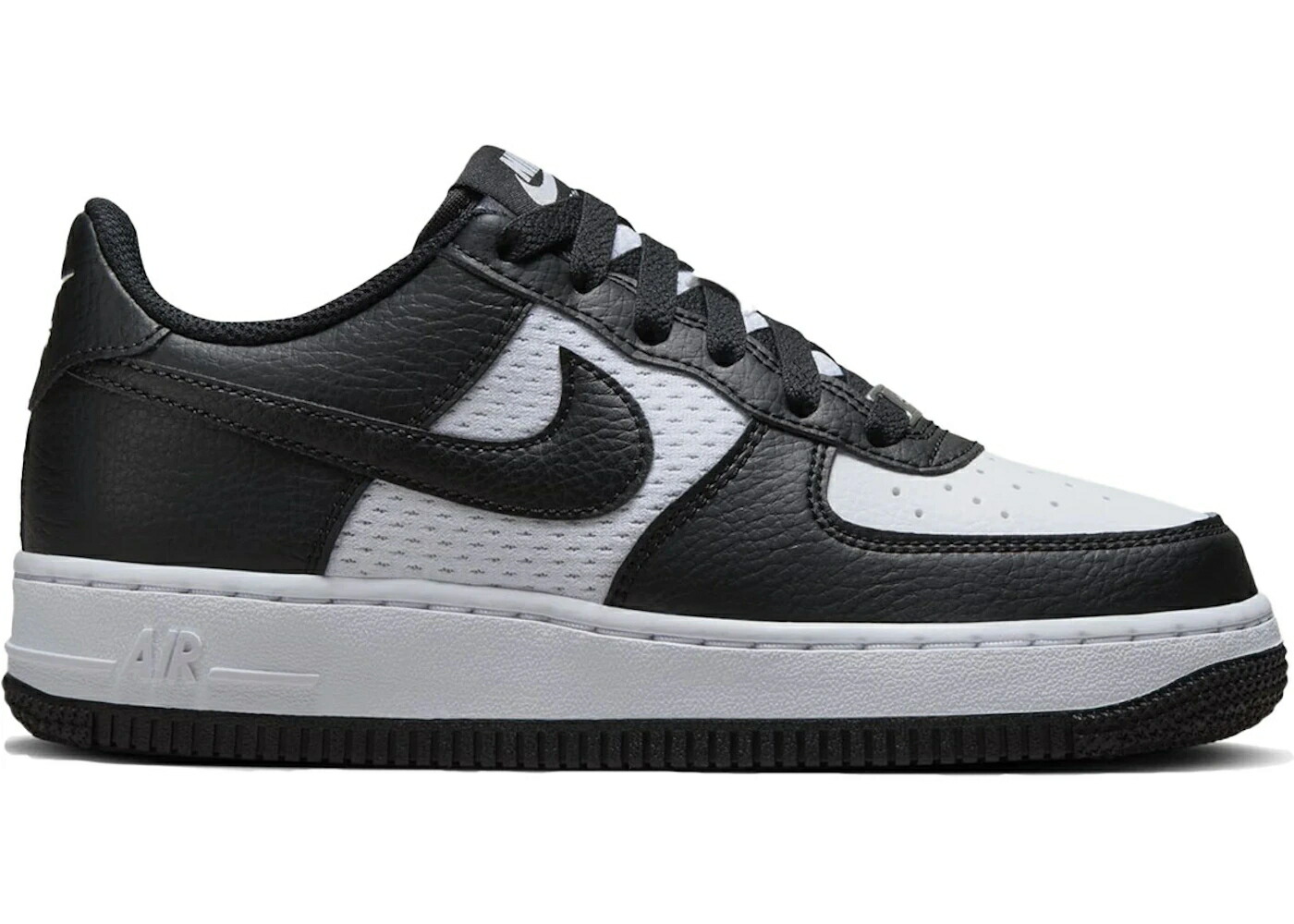 ナイキ 黒色 ブラック 白色 ホワイト エアフォース ジュニア キッズ NIKE AIR FORCE 1 LOW BLACK WHITE MESH (GS) / BLACK WHITE ベビー マタニティ スニーカー