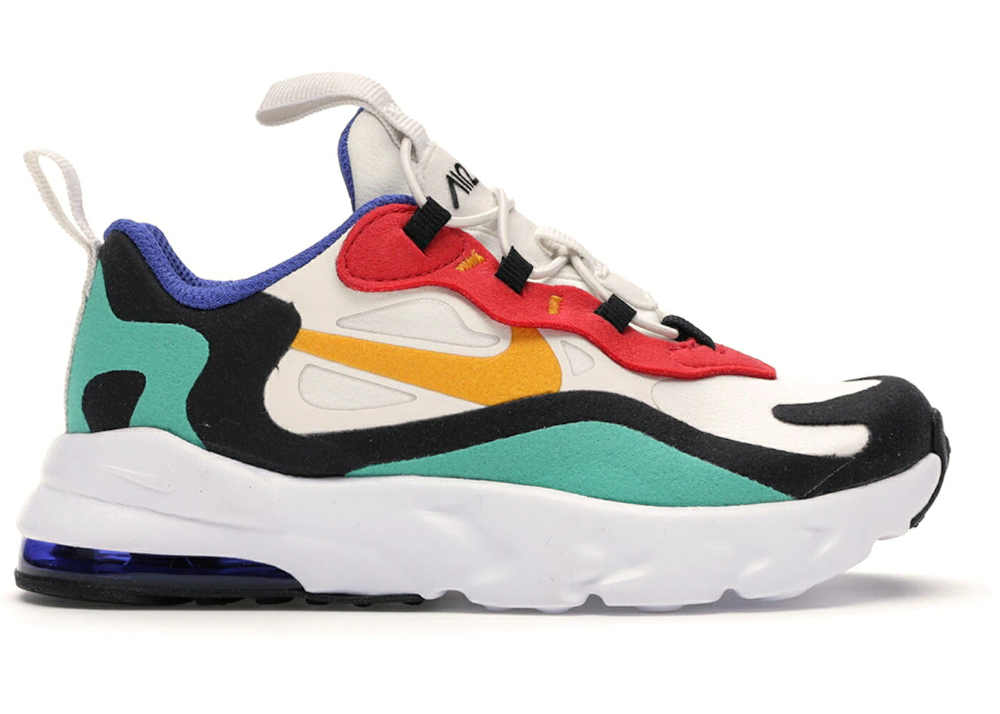 ナイキ マックス リアクト ゴールド エア湖マックス お坊っちゃん キッズ NIKE AIR MAX 270 REACT PHANTOM MULTI-COLOR (TD) / PHANTOM UNIVERSITY GOLD