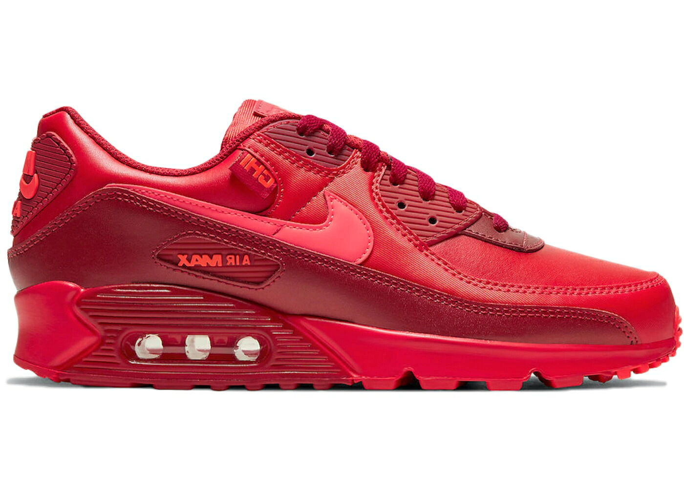 ナイキ マックス シティ 特別 風の強い町 赤 赤いこと エア湖マックス 御坊っちゃん キッズ NIKE AIR MAX 90 CITY SPECIAL CHICAGO (GS) / RED DARK RED RED もの言う花 マタニティ スニーカー