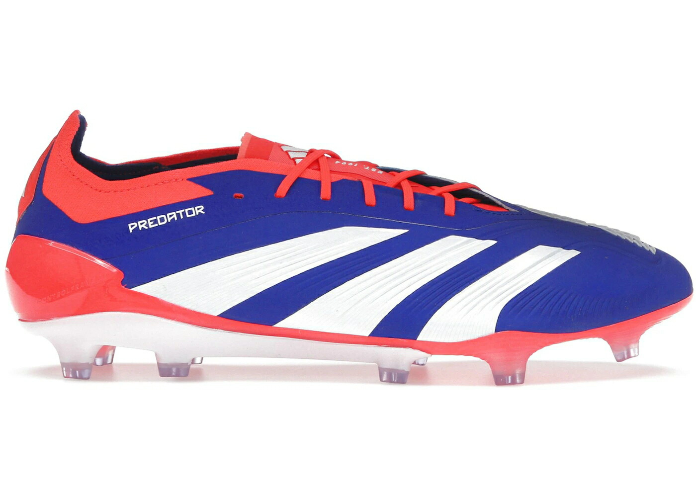 アディダス プレデター エリート 青色 ブルー 白色 ホワイト 赤 レッド スニーカー メンズ ADIDAS PREDATOR ELITE FG LUCID BLUE CLOUD WHITE SOLAR RED / LUCID BLUE CLOUD WHITE SOLAR RED