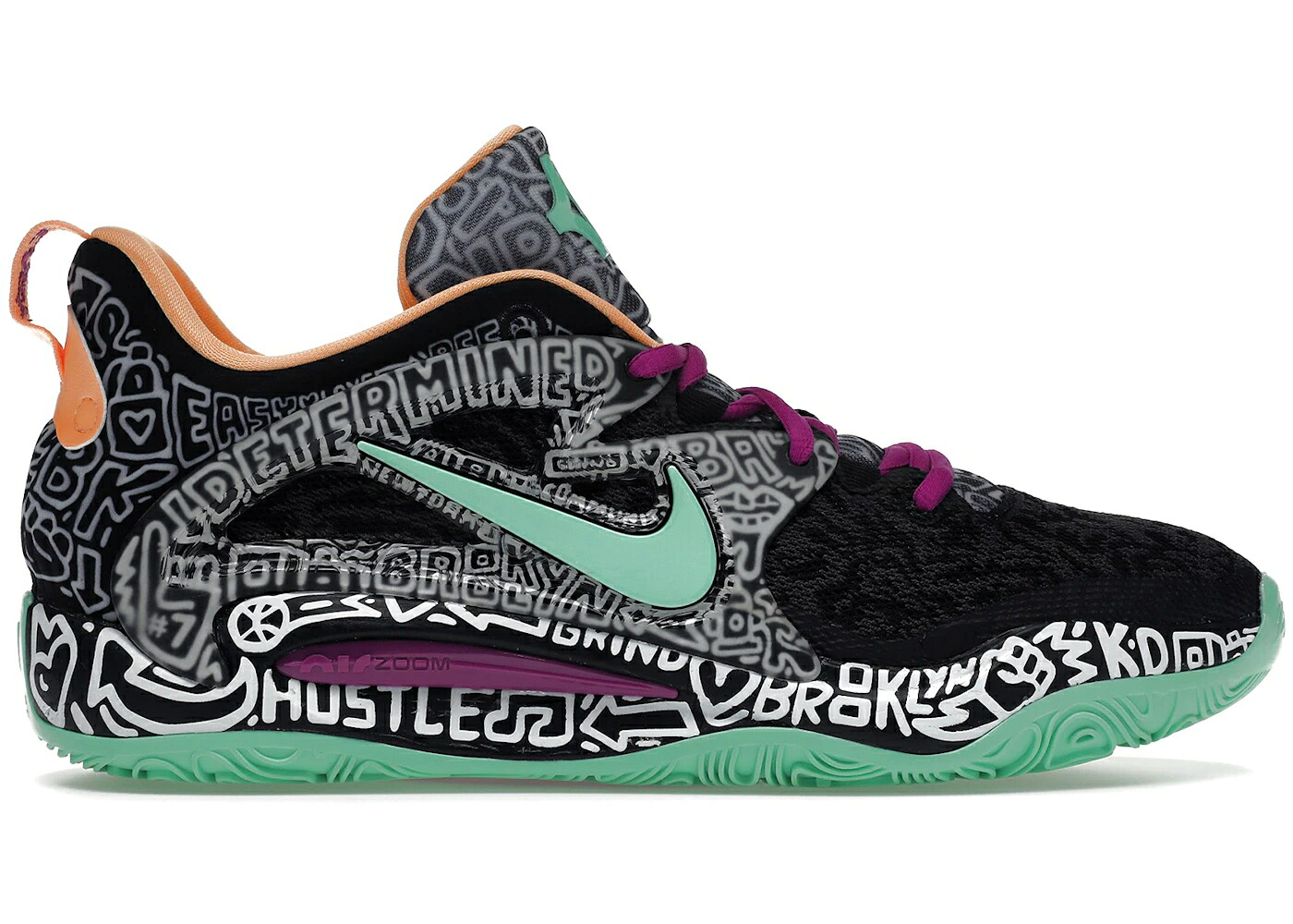 ナイキ ブルックリン 薄墨色 薄墨色 スニーカー メンズ NIKE KD 15 BROOKLYN COURTS / WOLF GREY HYPER ROYAL PEACH