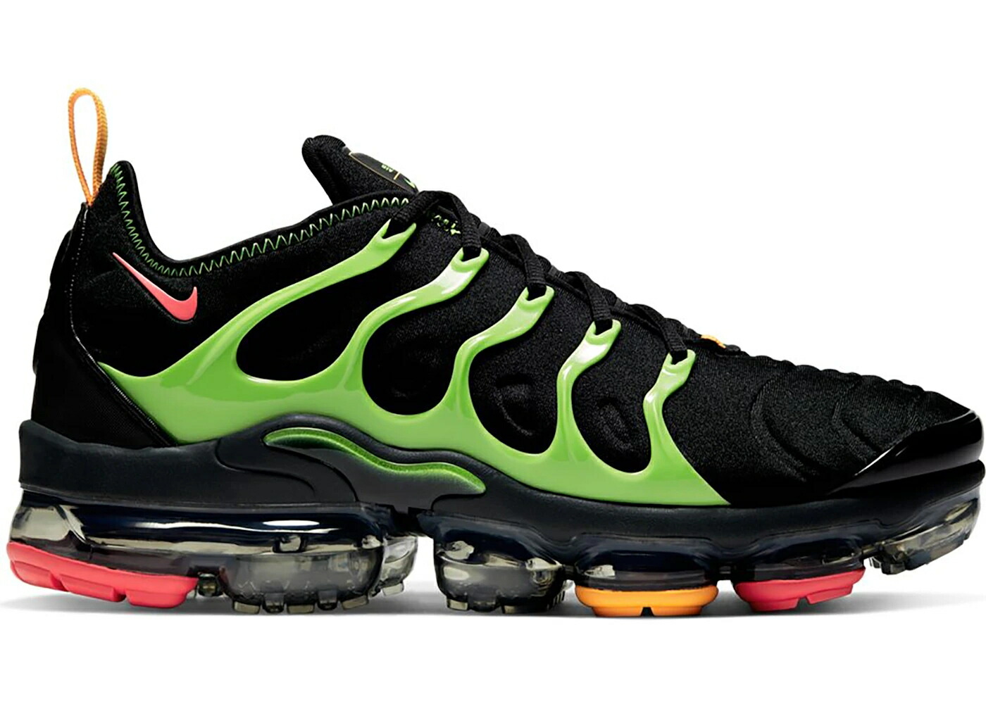 ナイキ 黒色 ブラック 緑 グリーン エアヴェイパーマックス スニーカー メンズ NIKE AIR VAPORMAX PLUS BLACK ELECTRIC GREEN / BLACK EMBER GLOW ELECTRIC GREEN