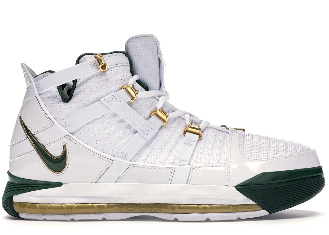 ナイキ レブロン 白いこと 白いこと ゴールド スニーカー メンズ NIKE LEBRON 3 SVSM HOME (2019) / WHITE WHITE METALLIC GOLD DUST