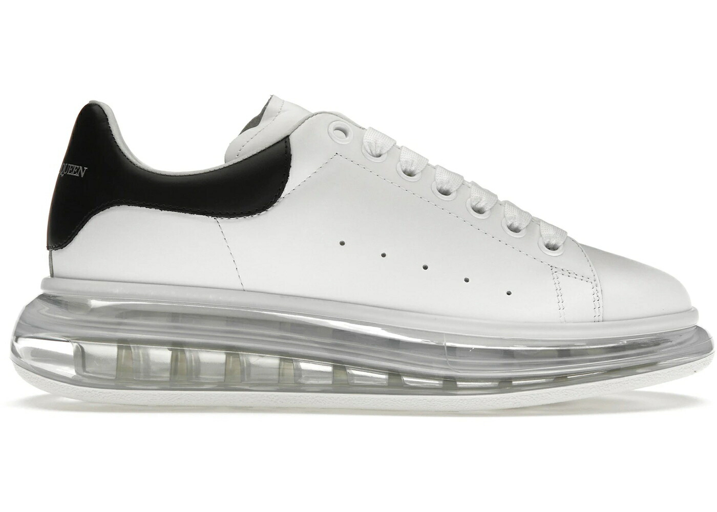アレキサンダーマックイーン 黒色 ブラック 白色 ホワイト スニーカー メンズ ALEXANDER MCQUEEN ALEXANDER MCQUEEN OVERSIZED CLEAR SOLE BLACK / WHITE