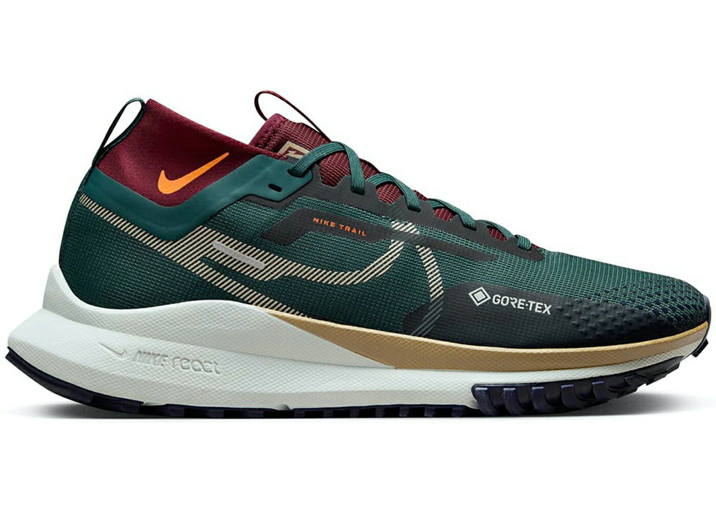 ナイキ リアクト ペガサス ゴアテックス ディープ ナイト マルーン スニーカー メンズ NIKE REACT PEGASUS TRAIL 4 GORE-TEX DEEP JUNGLE NIGHT MAROON / DEEP JUNGLE NIGHT MAROON ASHEN