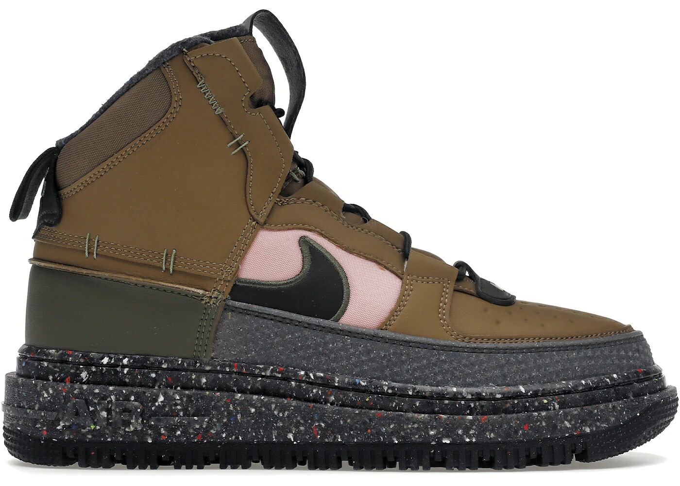 ナイキ ハイ ブーツ 茶色 ブラウン オリーブ ピンク エアフォース スニーカー メンズ NIKE AIR FORCE 1 HIGH BOOT NN BROWN KELP / BROWN KELP MEDIUM OLIVE PINK|スニケス