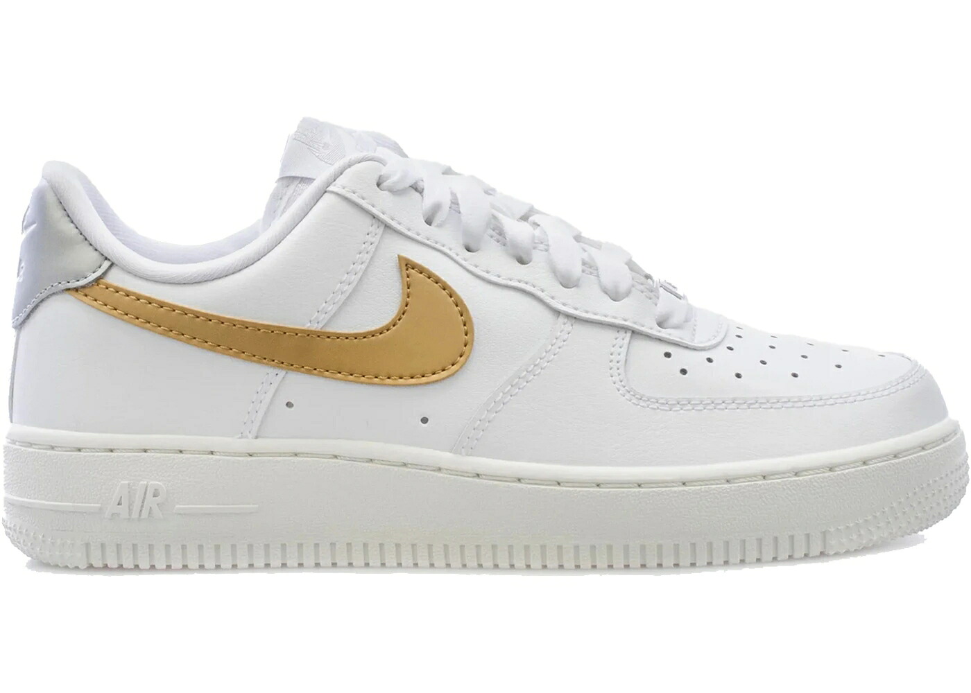 ナイキ 白いこと 白いこと ゴールド 空軍 \u002707 WOMEN\u0027S スニーカー レディース NIKE AIR FORCE 1 LOW WHITE METALLIC GOLD (WOMEN\u0027S) / WHITE METALLIC GOLD