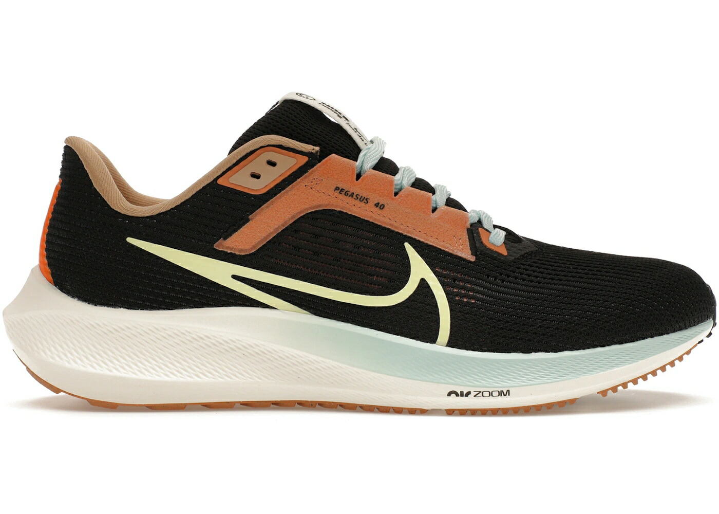 ナイキ ズーム ペガサス 黒色 ブラック 翡翠 ジェード ズームペガサス スニーカー メンズ NIKE AIR ZOOM PEGASUS 40 BLACK JADE ICE CITRON TINT / BLACK SAIL JADE ICE CITRON TINT