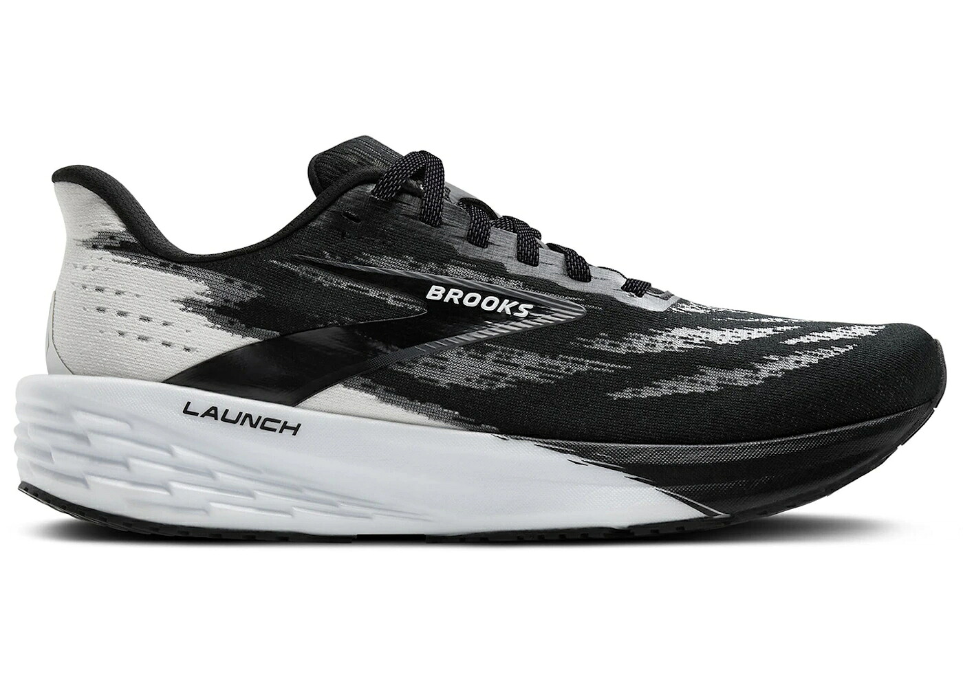 ブルックス 黒色 ブラック 白色 ホワイト スニーカー メンズ BROOKS LAUNCH 11 BLACK WHITE / BLACK WHITE|スニケス
