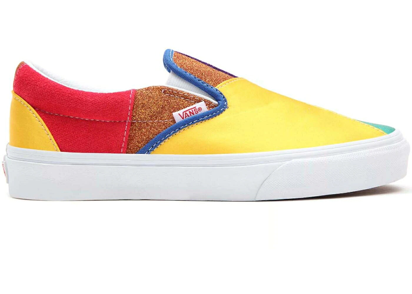 ヴァンズ バンズ 古典派音楽 スリッポン 白いこと 白いこと スニーカー メンズ VANS CLASSIC SLIP-ON PRIDE PATCHWORK / MULTI TRUE WHITE 靴-メンズ靴