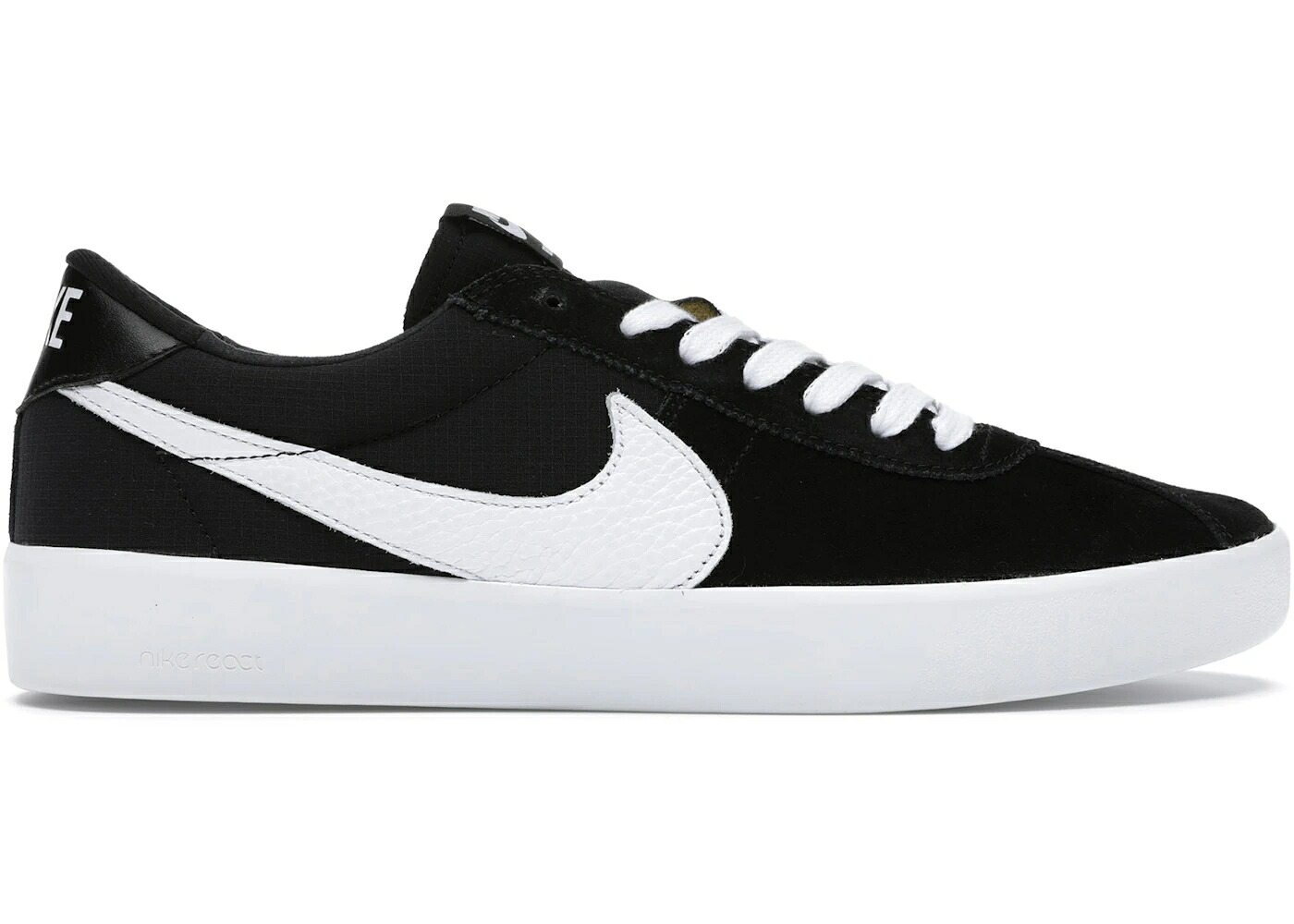 ナイキ エスビー 青色はたご屋 リアクト 黒いこと 黒いこと 白いこと 白いこと スニーカー メンズ NIKE SB BRUIN REACT BLACK WHITE / BLACK BLACK ANTHRACITE WHITE