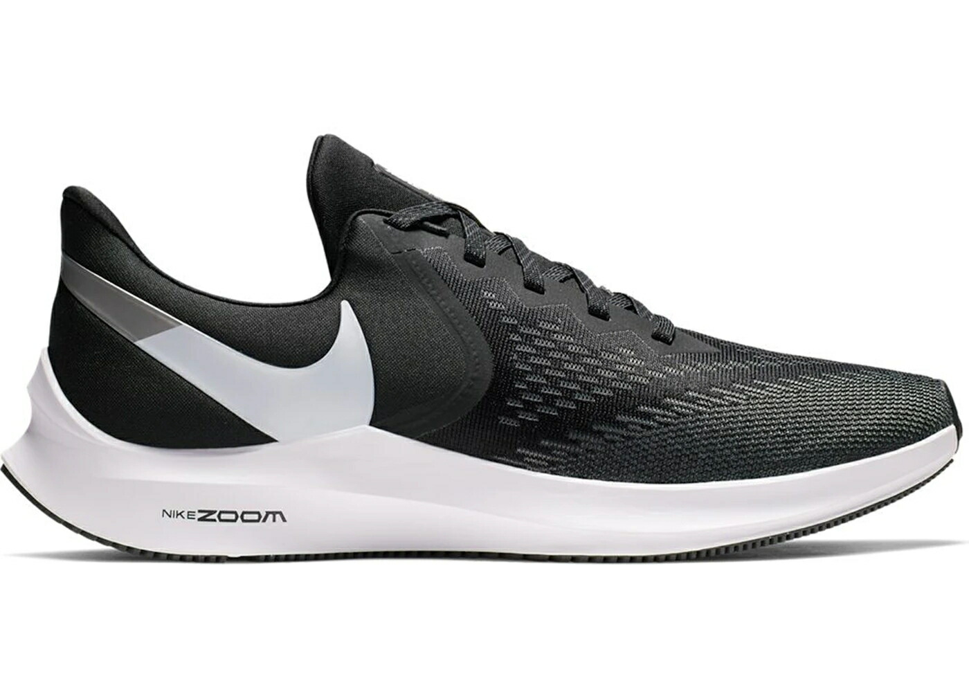 ナイキ ズーム 黒色 ブラック 白色 ホワイト 灰色 グレー スニーカー メンズ NIKE ZOOM WINFLO 6 BLACK WHITE DARK GREY / BLACK WHITE DARK GREY METALLIC