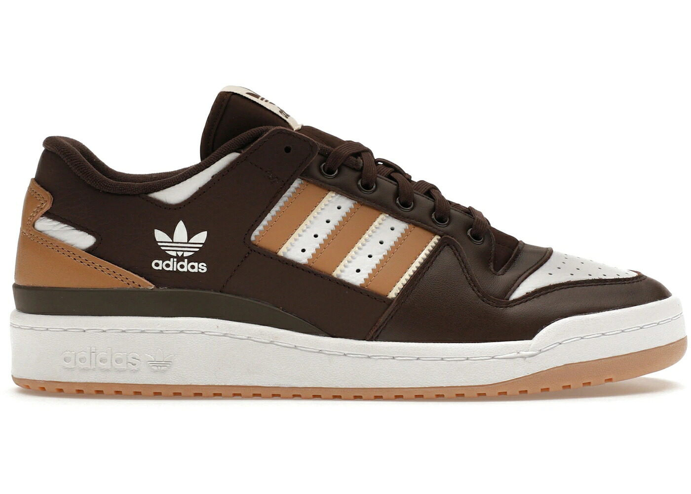 アディダス フォーラム 茶色 ブラウン 白色 ホワイト スニーカー メンズ ADIDAS FORUM 84 LOW ADV DARK BROWN ECRU TINT / DARK BROWN ECRU TINT CLOUD WHITE｜スニケス