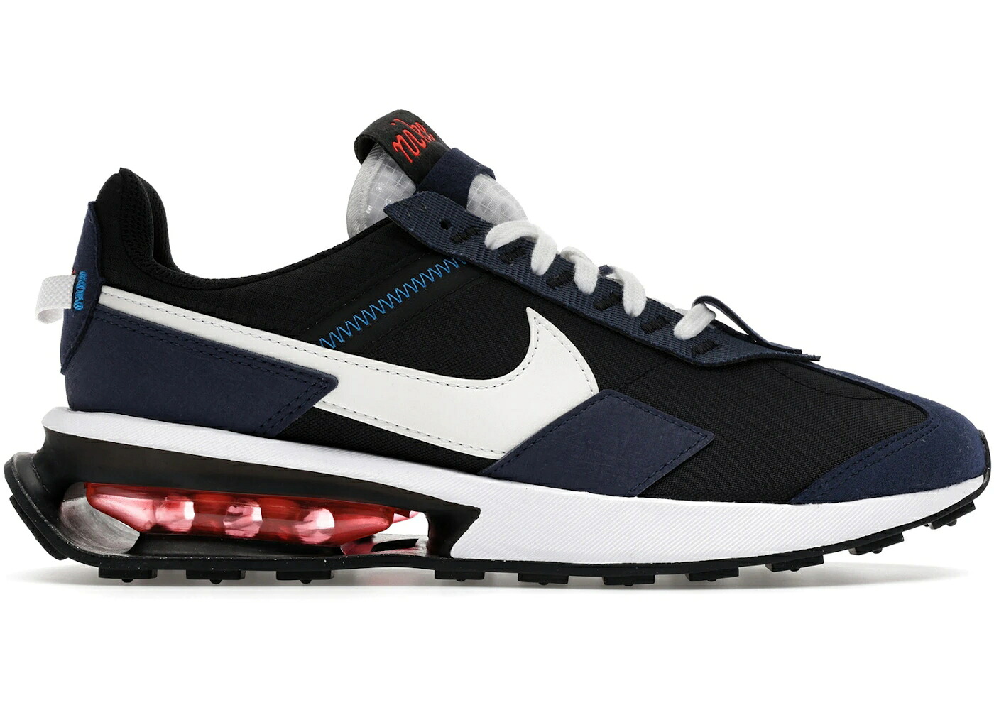ナイキ マックス 黒色 ブラック 紺色 ネイビー クリムゾン エアマックス スニーカー メンズ NIKE AIR MAX PRE-DAY BLACK MIDNIGHT NAVY / BLACK BRIGHT CRIMSON MIDNIGHT｜スニケス