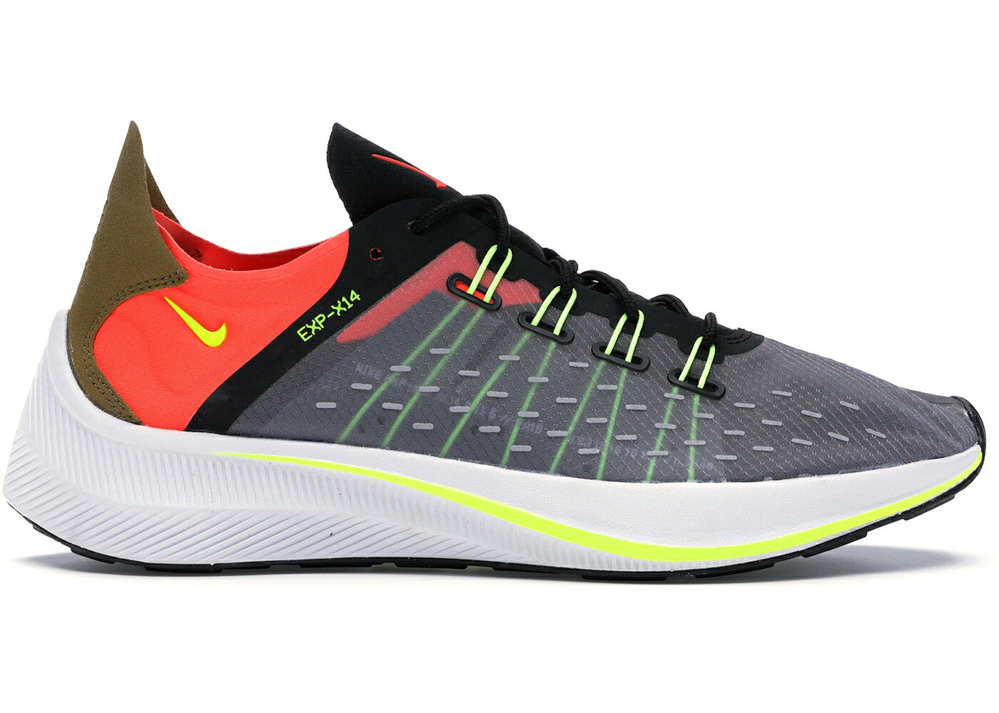 ナイキ 黒いこと 黒いこと 赤 赤いこと 薄墨色 薄墨色 WOMEN\u0027S スニーカー レディース NIKE EXP-X14 BLACK VOLT SOLAR RED (WOMEN\u0027S) / BLACK VOLT SOLAR RED DARK GREY