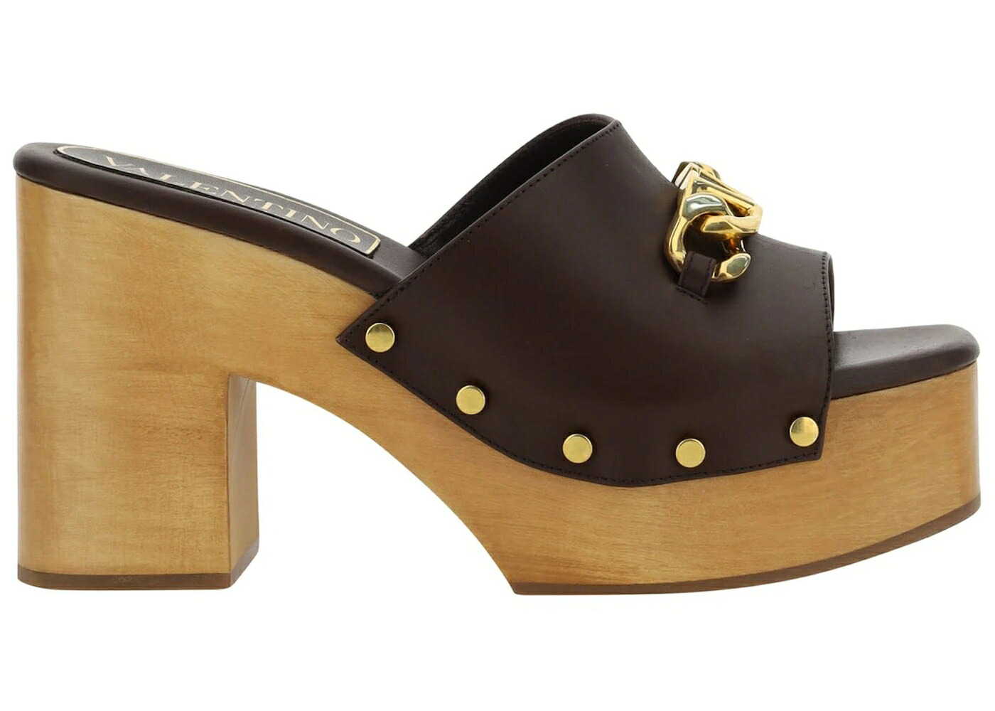 ヴァレンティノ 茶色 ブラウン WOMEN'S スニーカー レディース VALENTINO GARAVANI V CHAIN OPEN TOE PLATFORM MULES BROWN (WOMEN'S) /|スニケス