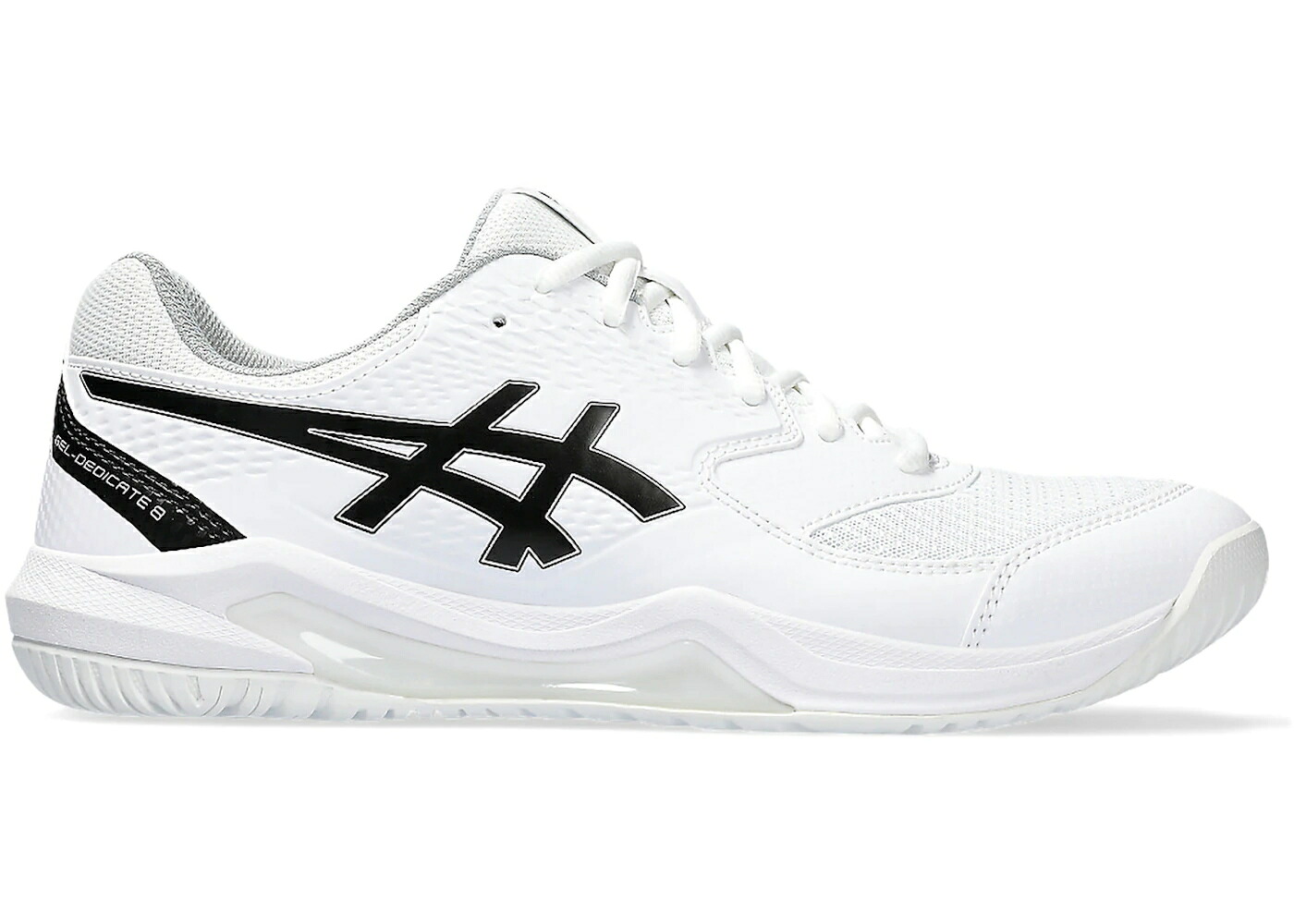 アシックス 白いこと 白いこと 黒いこと 黒いこと スニーカー メンズ ASICS GEL-DEDICATE 8 WHITE BLACK / WHITE BLACK